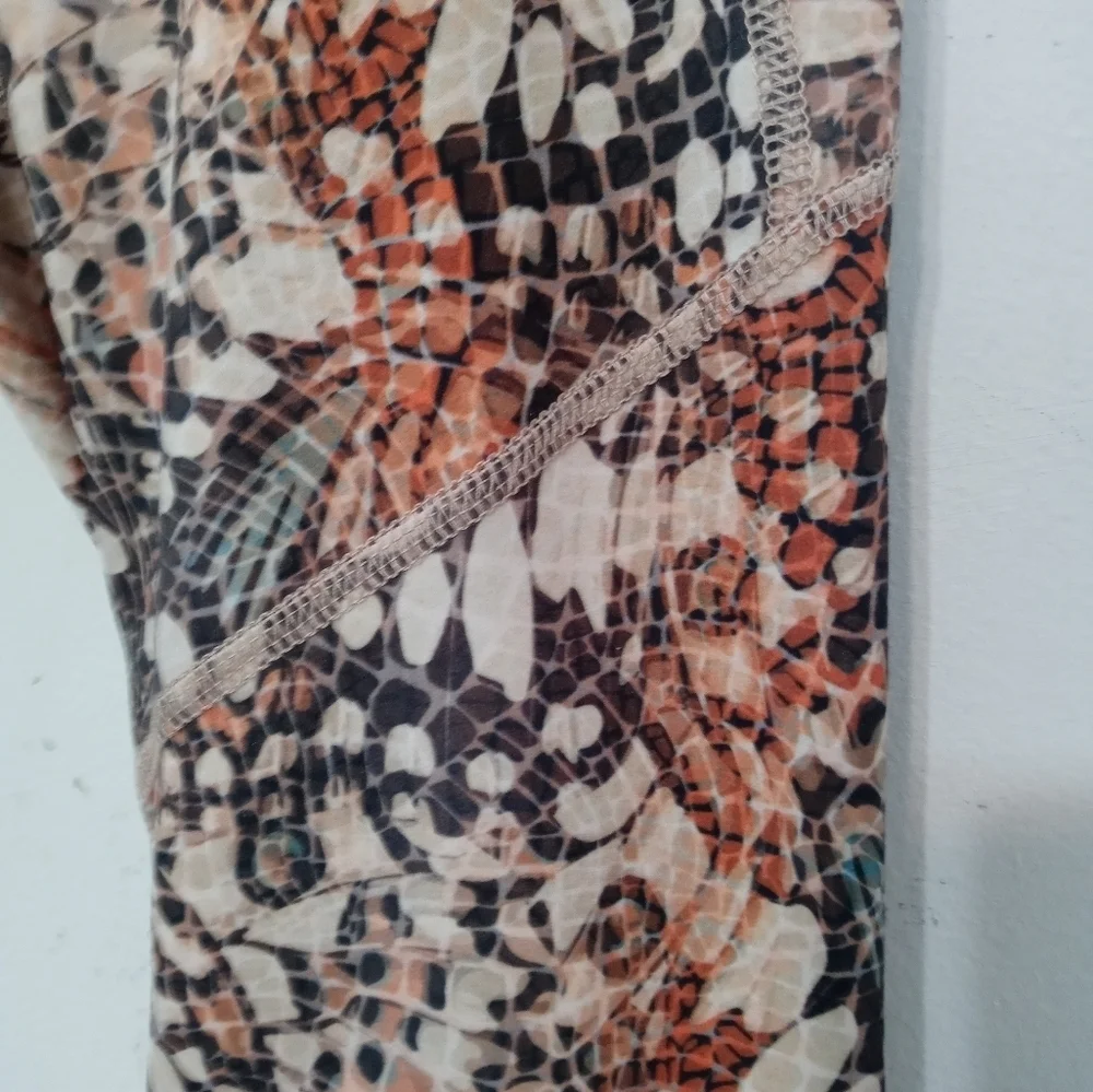 Evolution and Creation Beige Snakeskin print Athletic Workout Leggings w pockets
